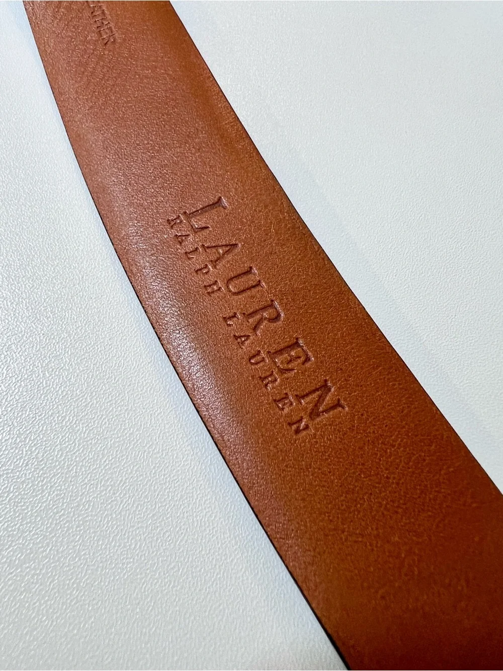 Ralph Lauren Black Leather Men's Small Belt with Branded Stud Logo Brass Buckle